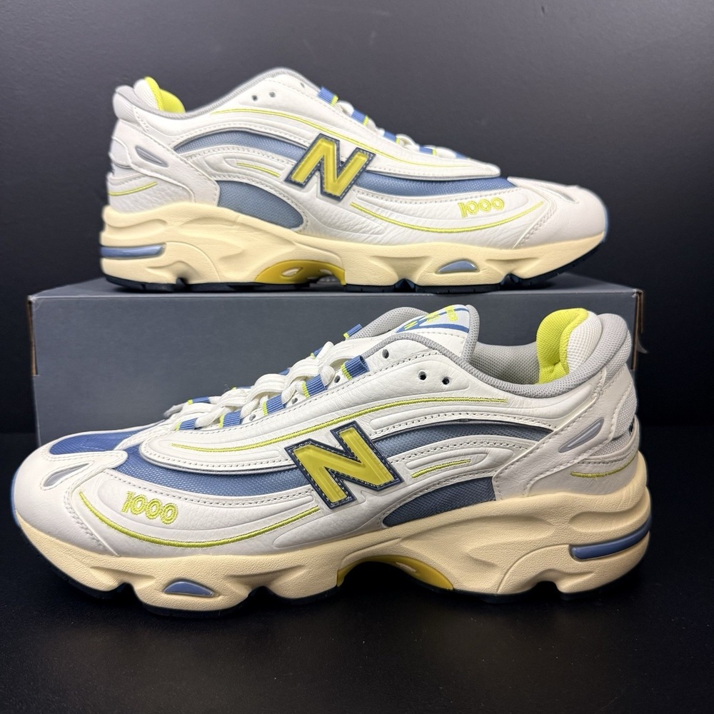 New Balance 1000 Mens Size 8.5 Shoes M1000CA Sea Salt Heron Blue Sneaker White
